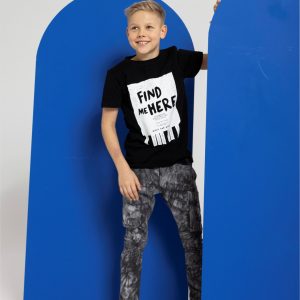 Marškinėliai „FIND ME HERE” 104/110 ir 116/122cm