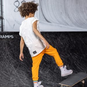 Oranžinės kelnės „WOLF” 104/110 ir 116/122cm